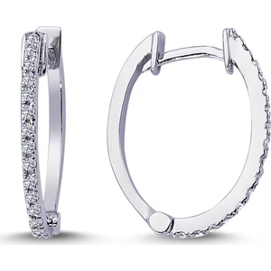 Lova Pırlantalı Oval Halka Küpe 3030018