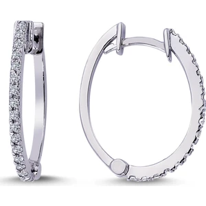 Lova Pırlantalı Oval Halka Küpe 3030019