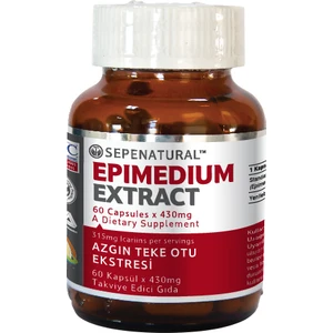 Sepe Natural Ekstrakt 60 Kapsül 480 mg | Horny Goat weed Extract