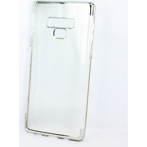 Case 4U Samsung Galaxy Note 9 Kılıf Nikelaj Kenarlı Silikon Arka Kapak - Gümüş