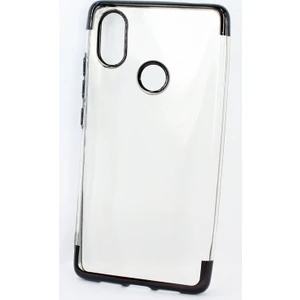 Case 4U Xiaomi Mi 8 SE Kılıf Nikelaj Kenarlı Silikon Arka Kapak - Siyah