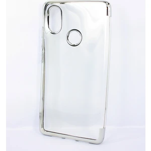 Case 4U Xiaomi Mi 8 SE Kılıf Nikelaj Kenarlı Silikon Arka Kapak - Gümüş