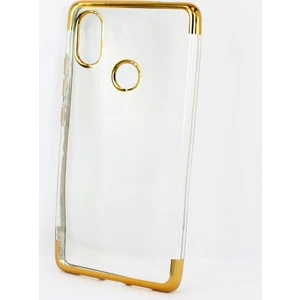 Case 4U Xiaomi Mi 8 SE Kılıf Nikelaj Kenarlı Silikon Arka Kapak - Altın