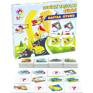 Laço Kids Sevimli Taşıtlar Eğitici Hafıza Oyunu