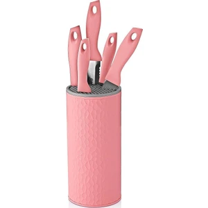 N2361 Sweet Petek 6'Lı Bıçak Seti-Pembe