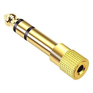 HD-4528 Kulaklık Mikrofon Çevirici Gold Jak 6, 3 mm Erkek To 3, 5 mm Dişi