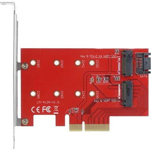 PCIE PCI express X4 M NGFF M.2 + B NVME M.2 Uzatma Kartı