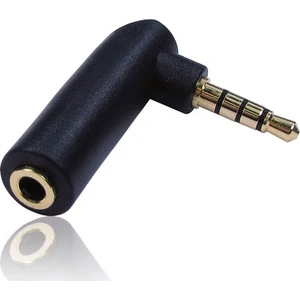Stereo 3.5 mm Dişi - Erkek Stereo 90 Derece L Çevirici Jak