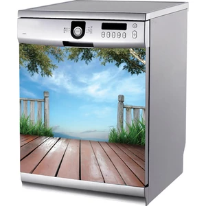 Tilki Dünyası Manzara Bulaşık Makinası Stickerı BEV22