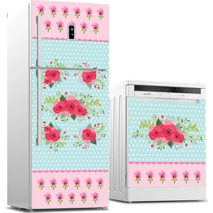 Tilki Dünyası Buzdolabı ve Bulaşık Makinesi Takım Sticker 0023