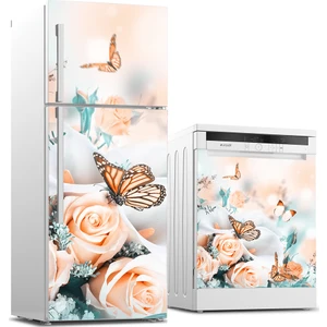 Tilki Dünyası Buzdolabı ve Bulaşık Makinesi Takım Sticker 0103