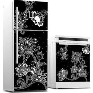Tilki Dünyası Buzdolabı ve Bulaşık Makinesi Dantel Sticker