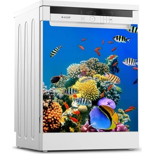 Tilki Dünyası Bulaşık Makinesi Kapak Sticker 0097