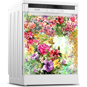 Tilki Dünyası Bulaşık Makinesi Kapak Sticker 0124