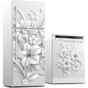 Tilki Dünyası Buzdolabı ve Bulaşık Makinesi Takım Sticker 0178