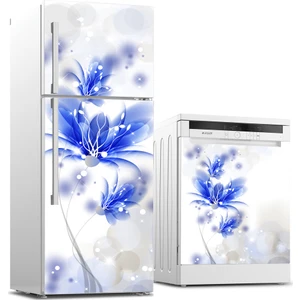 Tilki Dünyası Buzdolabı ve Bulaşık Makinesi Takım Sticker 0189