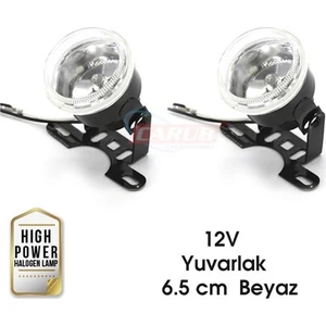 Sis Lamba 12V Yuvarlak 6.5 Cm Beyaz