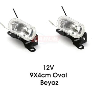 Sis Lamba 12V 9X4 Cm Oval Beyaz