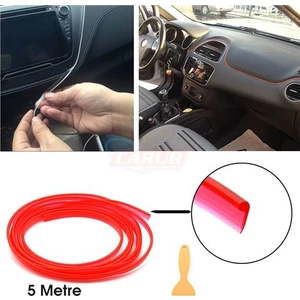 Dekor Şerit Kırmızı Fitil Dekor 5mt Plastik