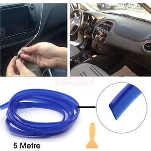 Dekor Şerit Mavi Fitil Dekor 5mt Plastik