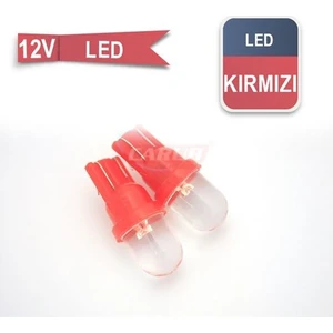 Ampul 12 V T10 Led Fariçi Kırmızı