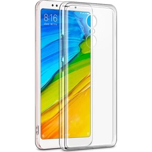 Sonmodashop Xiaomi Redmi 5 Plus Şeffaf İnce Silikon Kılıf + Temperli Cam Ekran Koruyucu