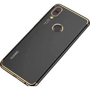 Huawei P20 Lite Kılıf 4 Köşe Renkli Laser Silikon + Cam Ekran Koruyucu