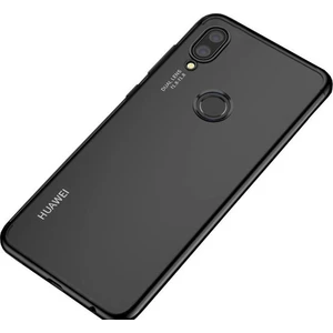 Huawei P20 Lite Kılıf 4 Köşe Renkli Laser Silikon + Cam Ekran Koruyucu
