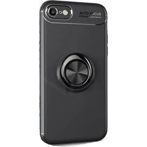 Apple iPhone 8 Plus Kılıf Ultra Korumalı Yüzüklü Ravel Silikon + Cam Ekran Koruyucu