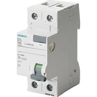Siemens 5Sv4314-0 40A 30Ma 230V (Faz+Nötr) Kaçak Akım Koruma Fiyatı
