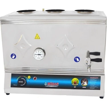 Mizan Elektrikli 3 Demlikli 40Lt Çay Ocağı Kazanı Vidalı