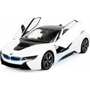 Rastar R/C 1/14 Uzaktan Kumandalı Kapıları Açılan USB Şarjlı BMW i8 Araba -