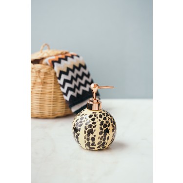 Null False Leopar Desenli Seramik Sivi Sabunluk Fiyati