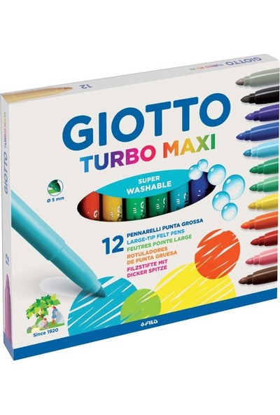 Giotto Turbo Maxi Keçe Uçlu Kalem 12'li