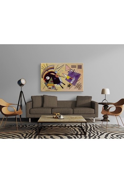 Tablo Kanvas Wassily Kandinsky - Black And Violet Tablo