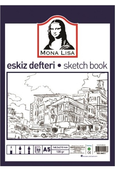 Mona lisa Eskiz Defteri A5 50 Yaprak