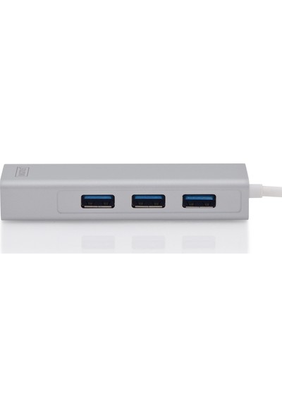 Digitus DA-70255 3 Port USB 3.0 Type C Hub With Gigabit Ethernet