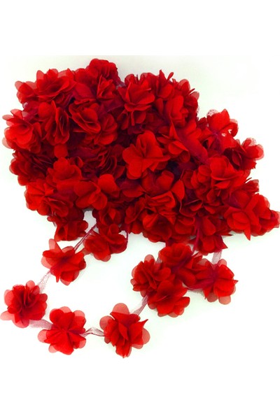 Kazanabil 50li Şerit Tül Çiçek Süsleme Malzemesi Kırmızı