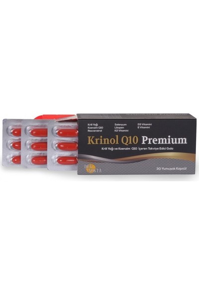 Krinol Q10 Premium - Krill Yağı ve Koenzim Q10 - 30 Kapsül - 1 Kutu