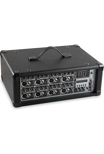 Mikado 8 Kanal Mixer Amplifikatör Hy208m 150W X2 Usb Mp3 Destekli Siyah