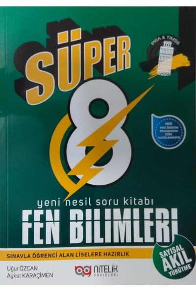 Nitelik Yayınları 8. Sınıf Süper Fen Bilimleri Soru Kitabı - Aykut Karaçimen - Uğur Özcan