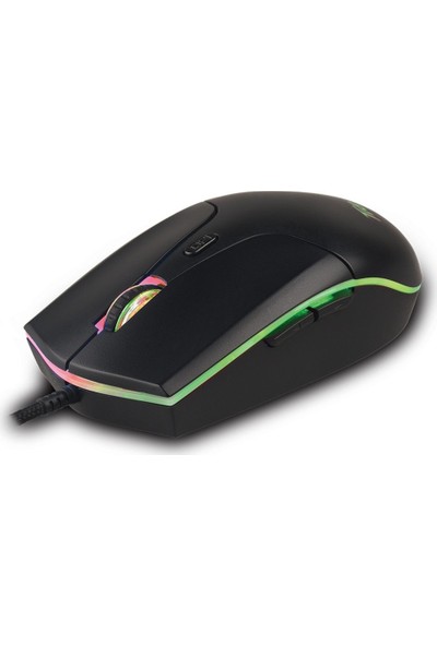 Tigoes E58 USB Siyah 1000-3200DPI RGB Işıklı Mouse