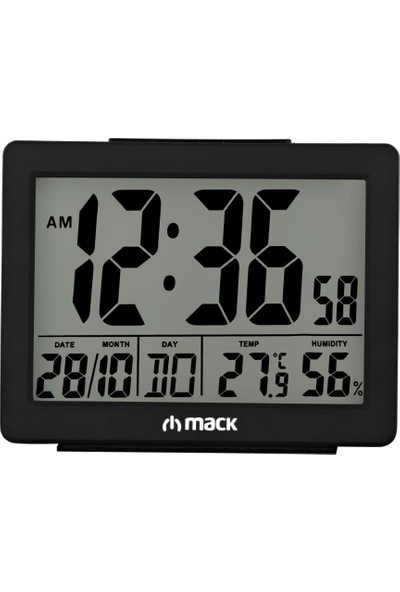 MACK MCT-8017 BL Siyah Dijital Alarmlı Masa Saati