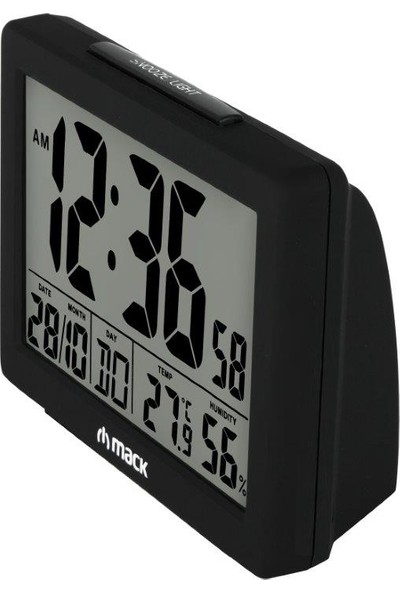 MACK MCT-8017 BL Siyah Dijital Alarmlı Masa Saati