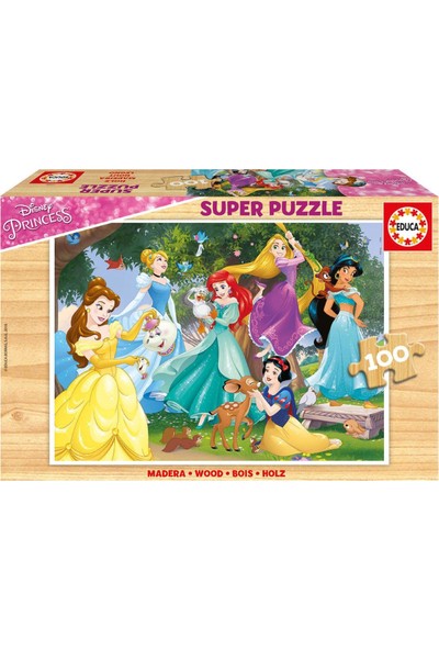 Educa Puzzle Disney Princesses 100 Parça Ahşap Puz