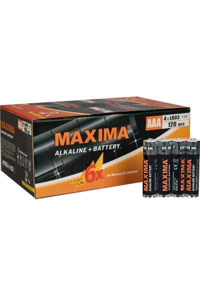 Maxima LR03 1.5V AAA Alkalin İnce Kalem Pil 4'lü paket