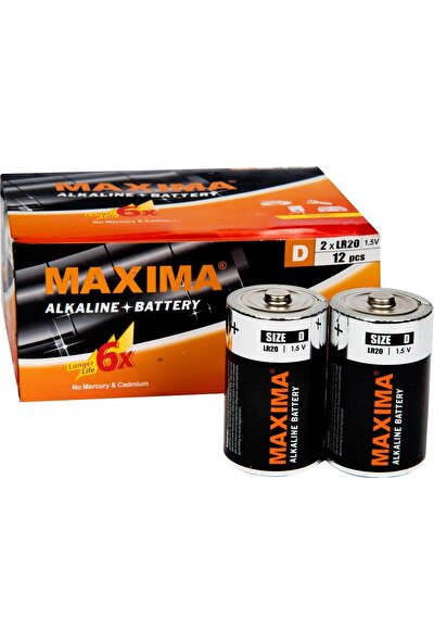 Maxima LR20 1.5V D Alkalin Büyük Boy Pil 2'li paket