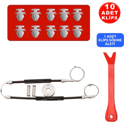 Set Cam Sağ Arka Peugeot 407 2004-2010 + 10 Klips + Klips Sökme