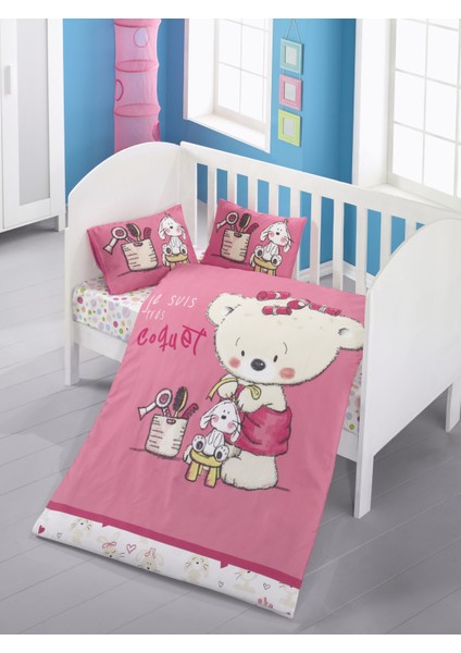 Bebek Uyku Seti %100 Pamuk (Yorgan Ve +2 Yastıklı)