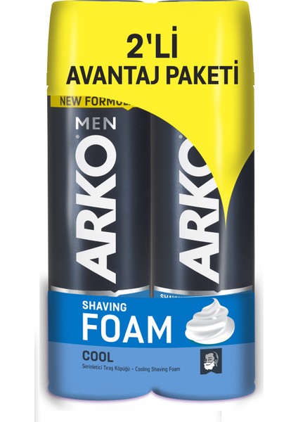 Men Cool Tıraş Köpüğü 2’li Avantaj Paketi (2x200 ml)